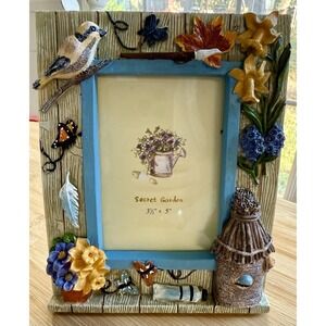 NEW! Secret Garden Birds and Flowers photo frame resin 3D
